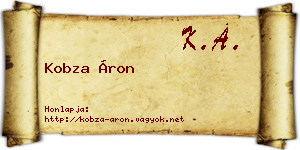 Kobza Áron névjegykártya