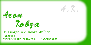 aron kobza business card